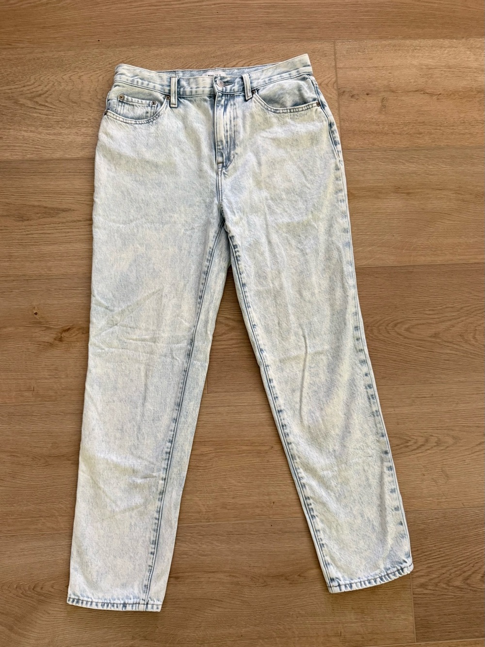 Pistola Cassie High Rise Straight Ankle Jeans Size 28 Light Acid Wash